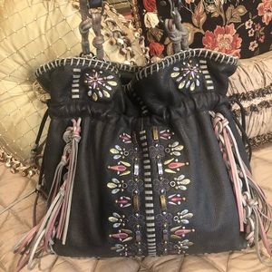Black leather Isabella Fiore Purse